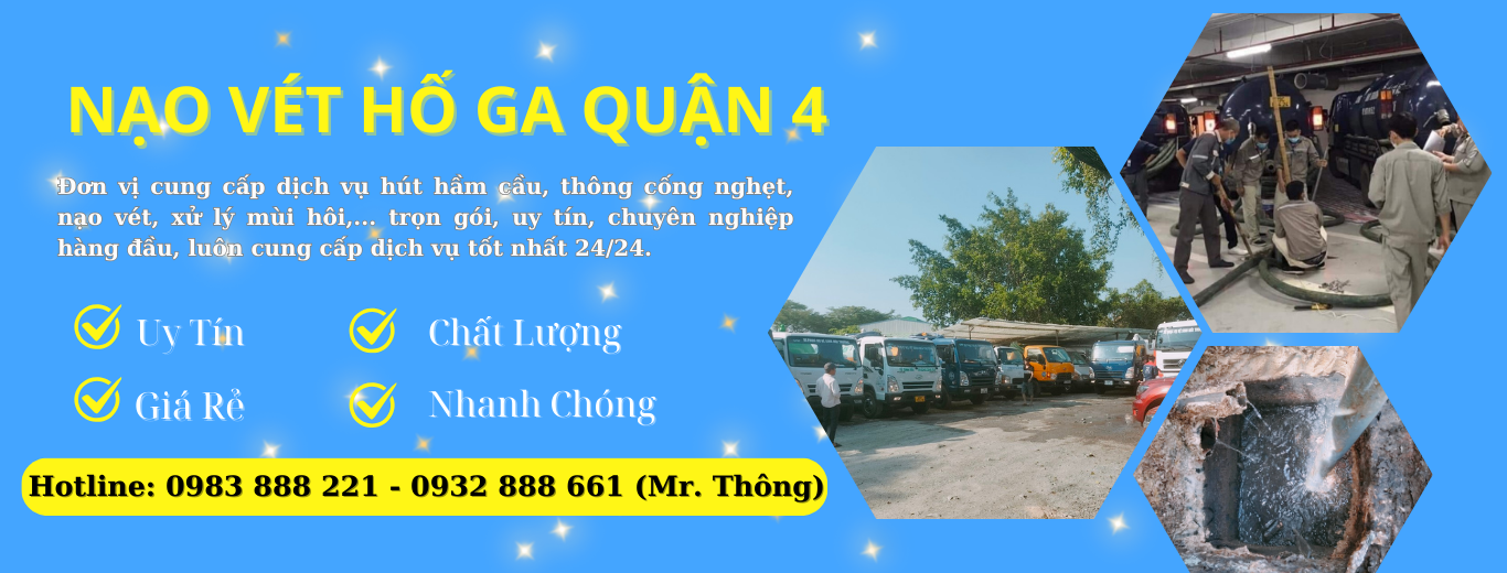 dịch vụ nạo vét hố ga quận 4 