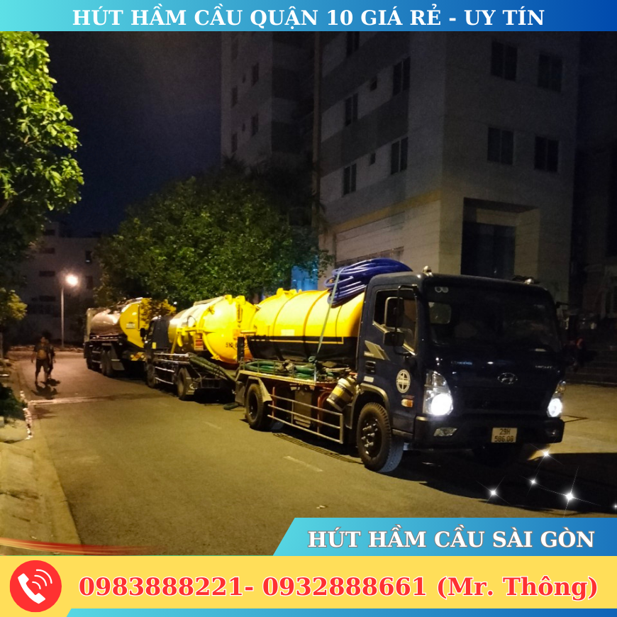 Dịch vụ rút hầm cầu tại quận 10 giá rẻ