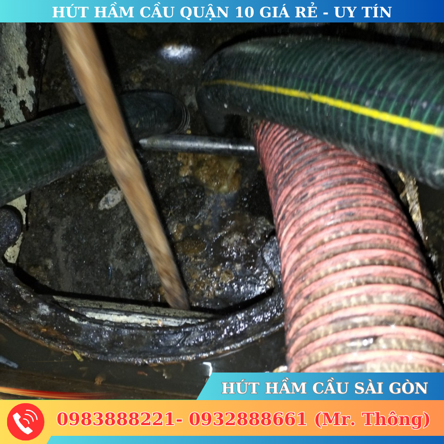 Dịch vụ rút hầm cầu tại quận 10 giá rẻ