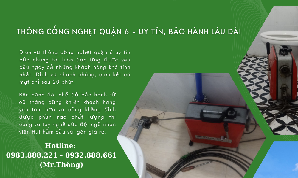 Dịch vụ thông cống nghẹt quận 6