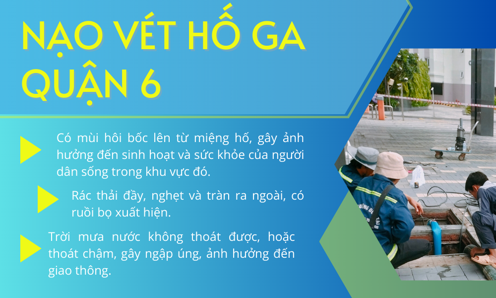 Dịch vụ nạo vét hố ga quận 6 