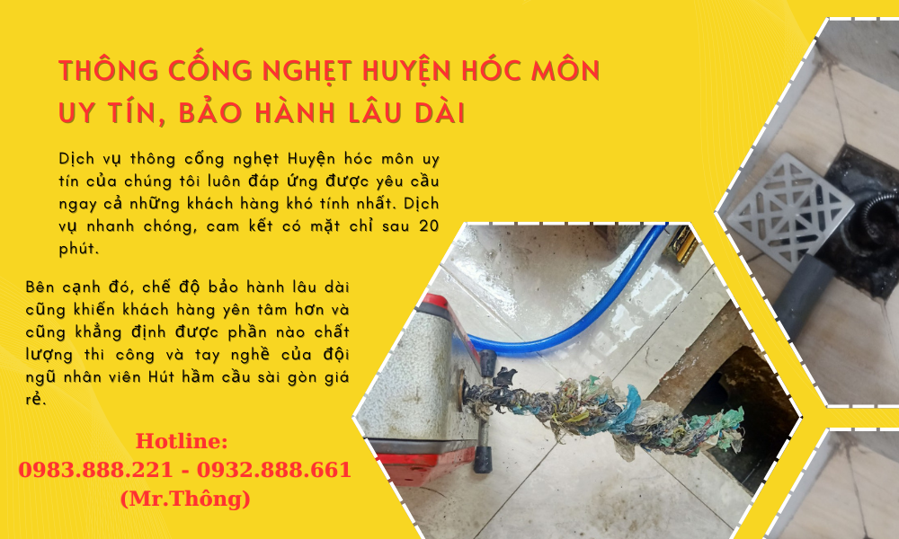 Thông cống nghẹt huyện Hóc Môn