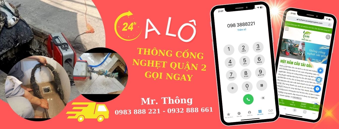 Thông cống nghẹt quận 2 chuyên nghiệp