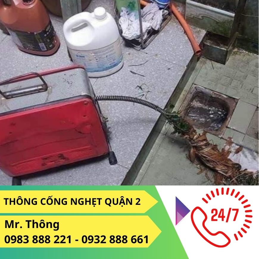 Thông cống nghẹt quận 2 chuyên nghiệp