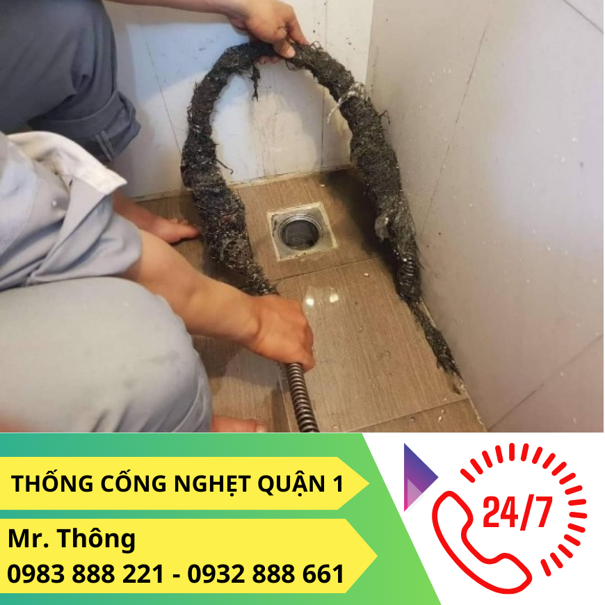 Thông cống nghẹt quận 1 chuyên nghiệp